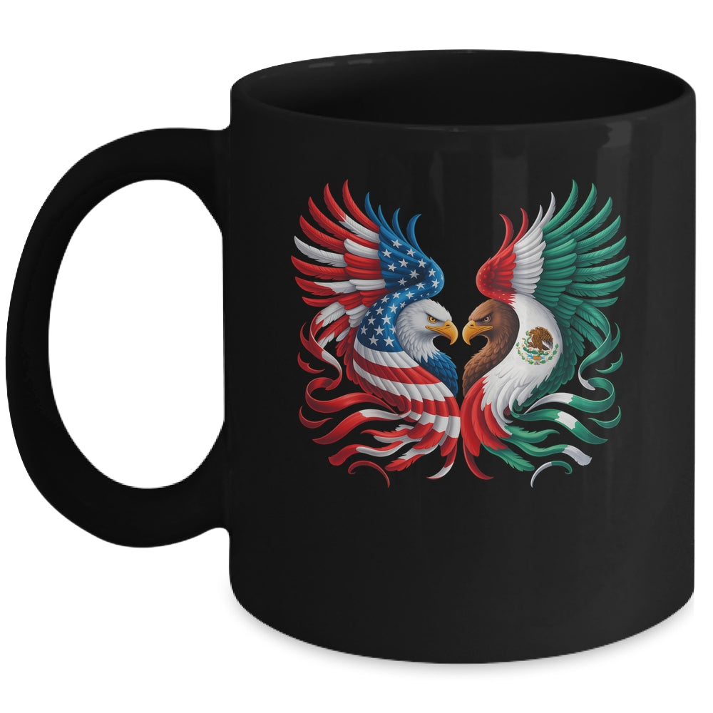 America Mexico Flag Vintage Mexican Roots American Flag Mug | siriusteestore