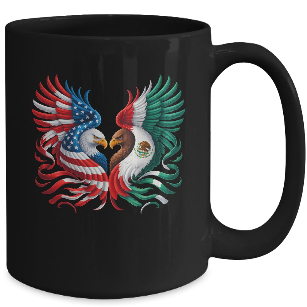 America Mexico Flag Vintage Mexican Roots American Flag Mug | siriusteestore