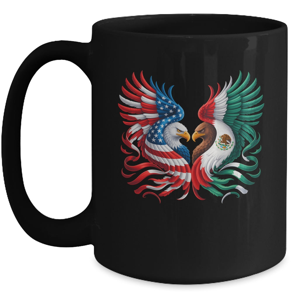America Mexico Flag Vintage Mexican Roots American Flag Mug | siriusteestore