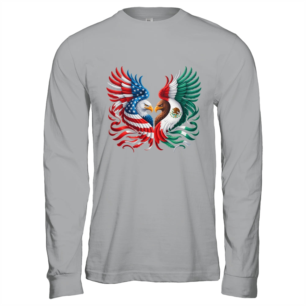 America Mexico Flag Vintage Mexican Roots American Flag Shirt & Hoodie | siriusteestore