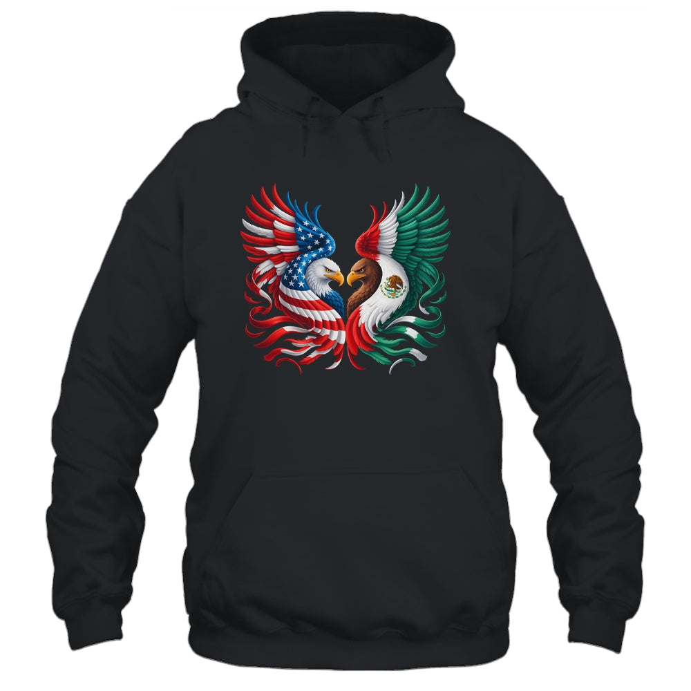 America Mexico Flag Vintage Mexican Roots American Flag Shirt & Hoodie | siriusteestore