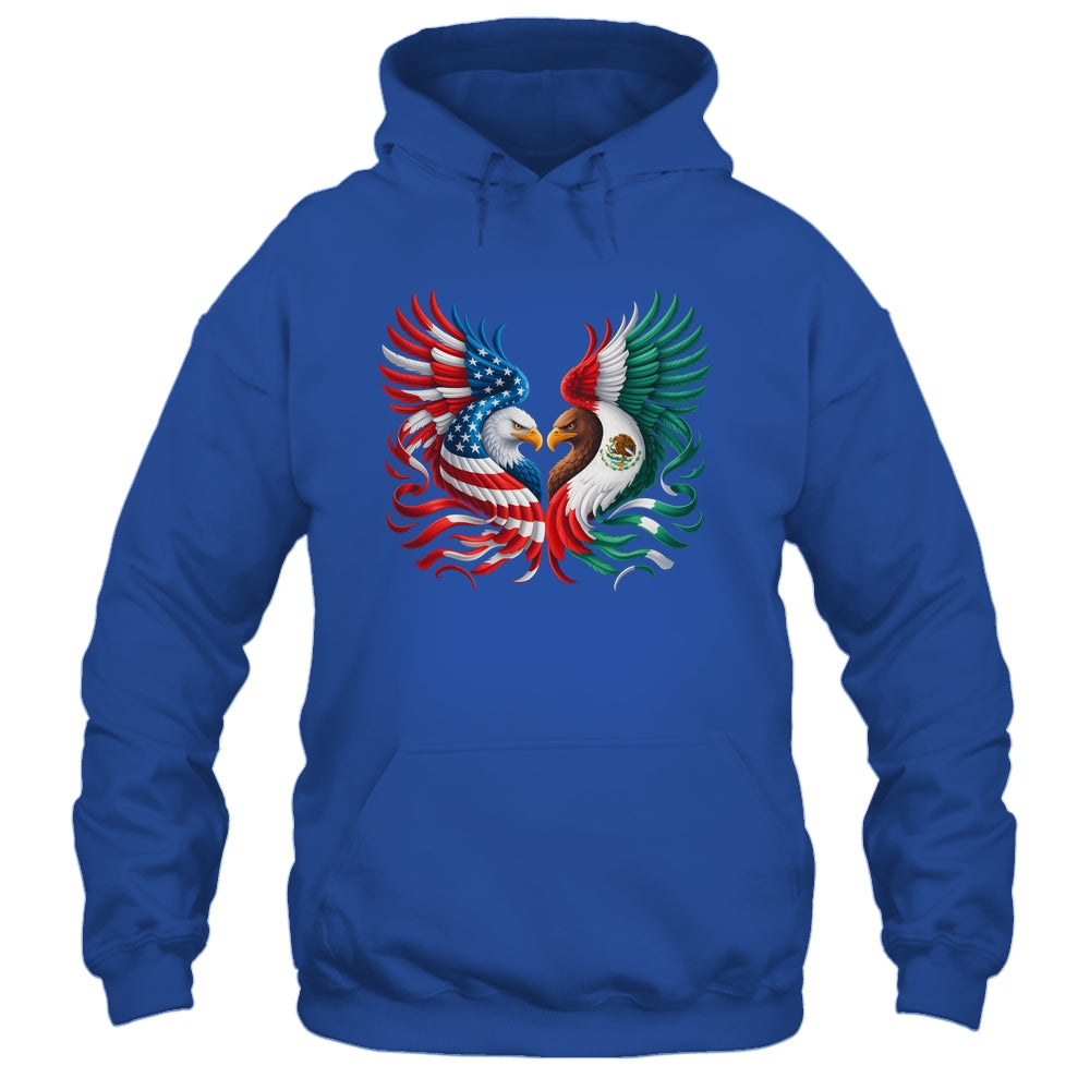 America Mexico Flag Vintage Mexican Roots American Flag Shirt & Hoodie | siriusteestore