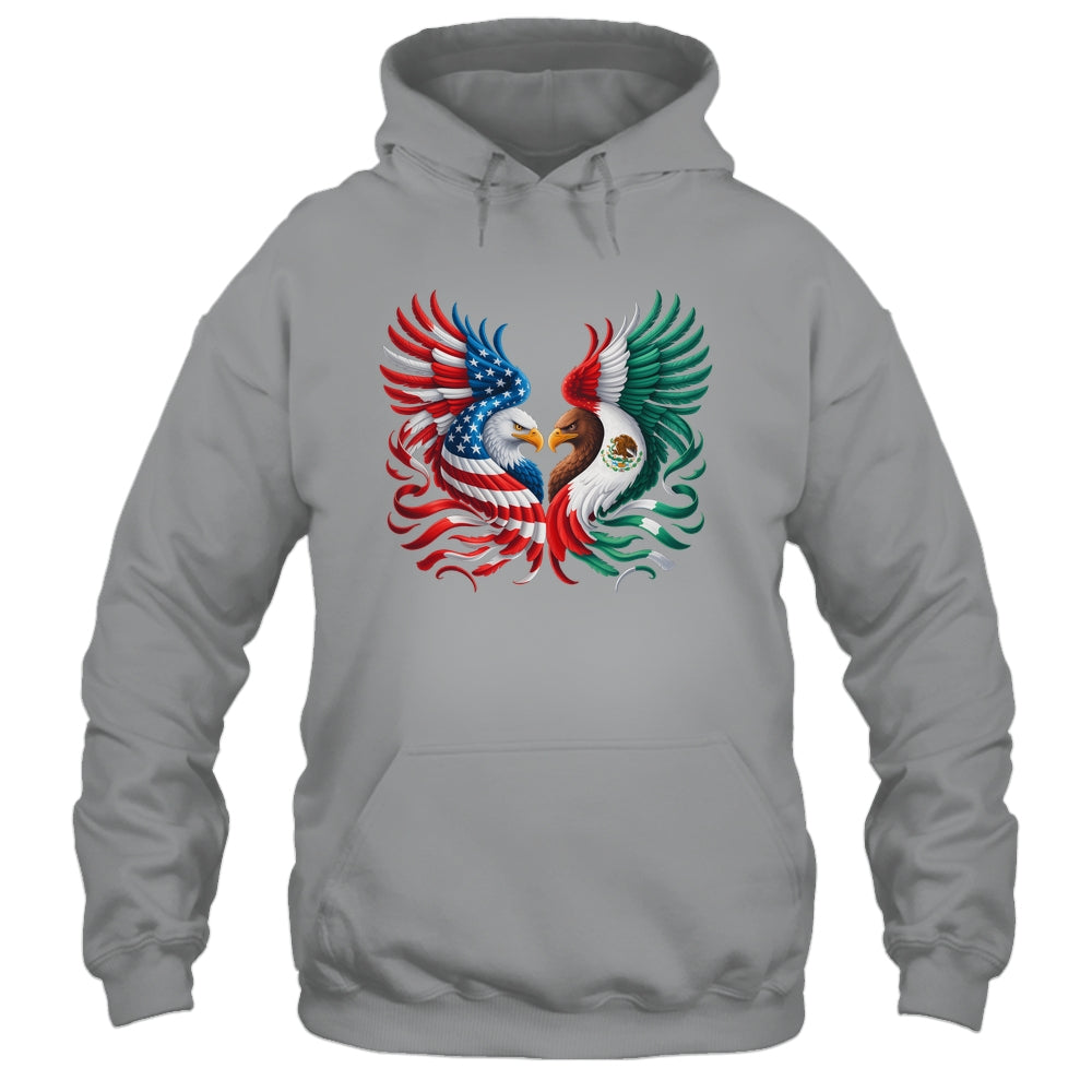 America Mexico Flag Vintage Mexican Roots American Flag Shirt & Hoodie | siriusteestore