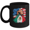 America Mexico Flag Vintage Mexican Roots American USA Mug | siriusteestore