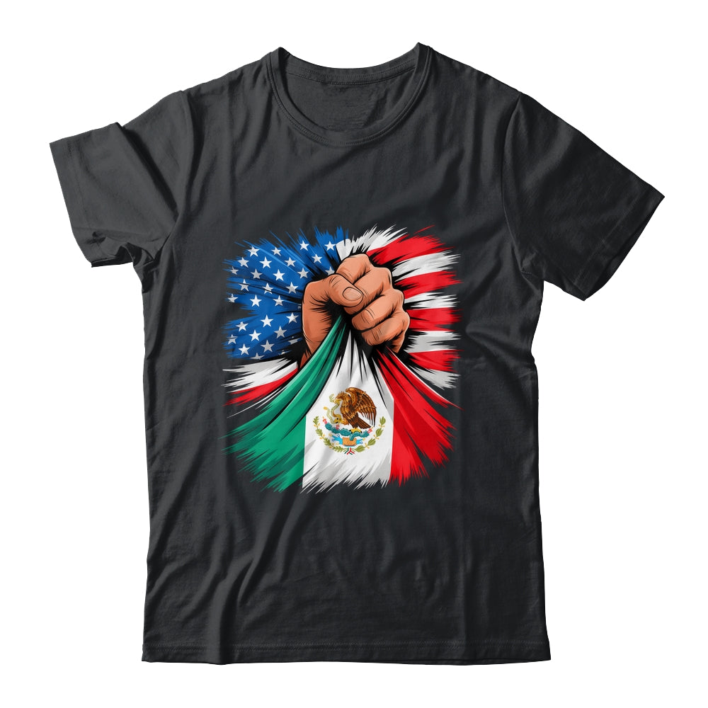 America Mexico Flag Vintage Mexican Roots American USA Shirt & Hoodie | siriusteestore
