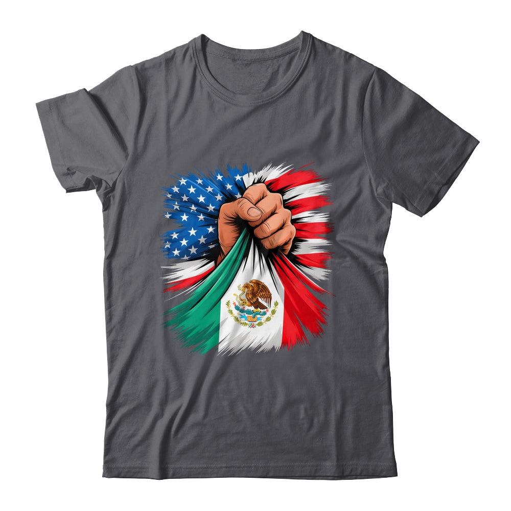 America Mexico Flag Vintage Mexican Roots American USA Shirt & Hoodie | siriusteestore