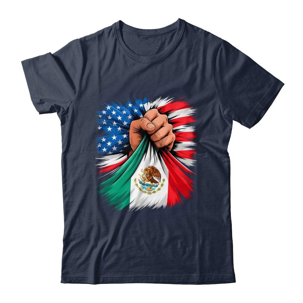 America Mexico Flag Vintage Mexican Roots American USA Shirt & Hoodie | siriusteestore