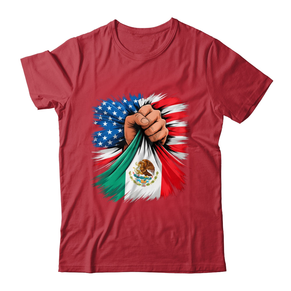 America Mexico Flag Vintage Mexican Roots American USA Shirt & Hoodie | siriusteestore