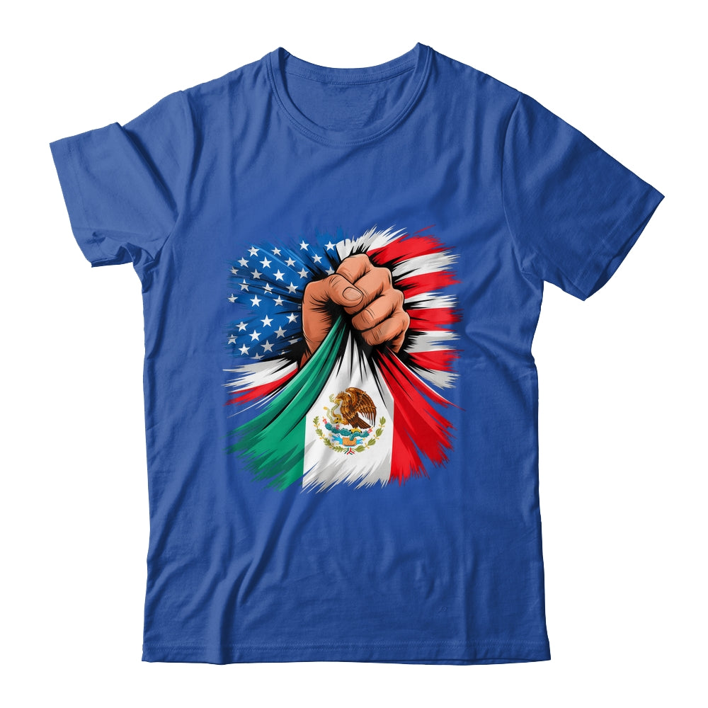America Mexico Flag Vintage Mexican Roots American USA Shirt & Hoodie | siriusteestore
