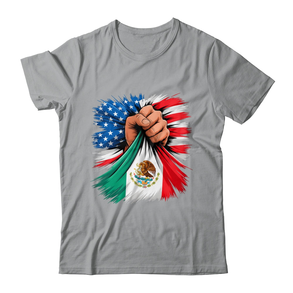 America Mexico Flag Vintage Mexican Roots American USA Shirt & Hoodie | siriusteestore