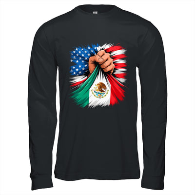 America Mexico Flag Vintage Mexican Roots American USA Shirt & Hoodie | siriusteestore