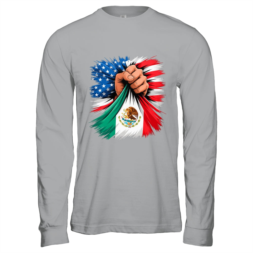 America Mexico Flag Vintage Mexican Roots American USA Shirt & Hoodie | siriusteestore