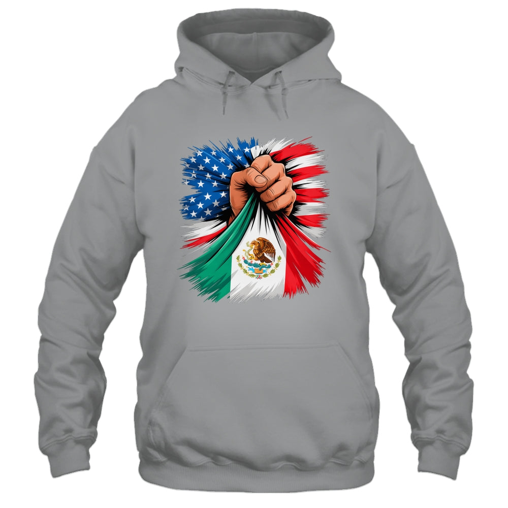 America Mexico Flag Vintage Mexican Roots American USA Shirt & Hoodie | siriusteestore