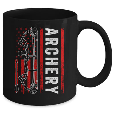 American Flag Archery For Men Bowhunting Bow Deer Hunting Mug | siriusteestore