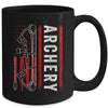 American Flag Archery For Men Bowhunting Bow Deer Hunting Mug | siriusteestore