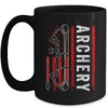 American Flag Archery For Men Bowhunting Bow Deer Hunting Mug | siriusteestore