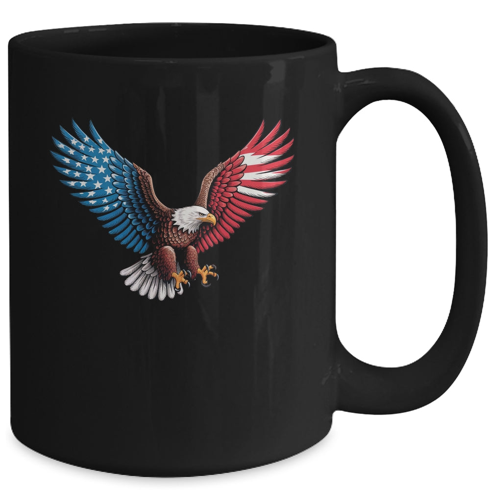 American Flag Bald Eagle Patriotic Eagle 4th Of July USA Mug | siriusteestore