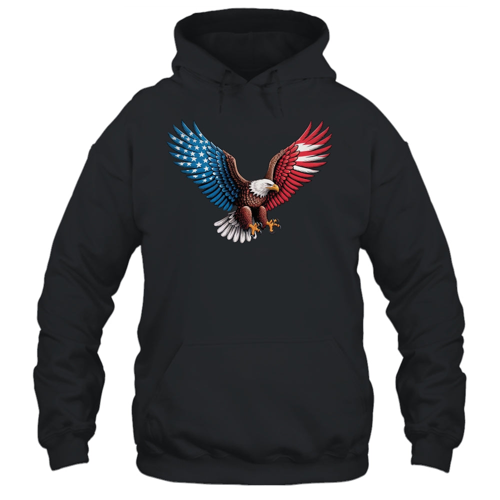 American Flag Bald Eagle Patriotic Eagle 4th Of July USA Shirt & Hoodie | siriusteestore