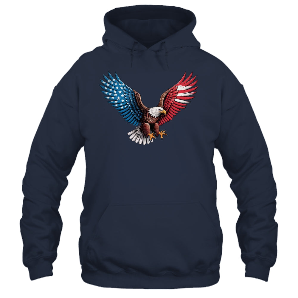 American Flag Bald Eagle Patriotic Eagle 4th Of July USA Shirt & Hoodie | siriusteestore