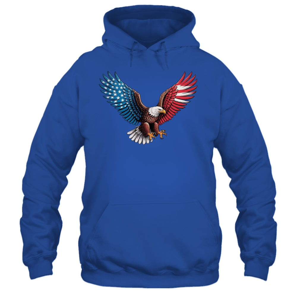 American Flag Bald Eagle Patriotic Eagle 4th Of July USA Shirt & Hoodie | siriusteestore