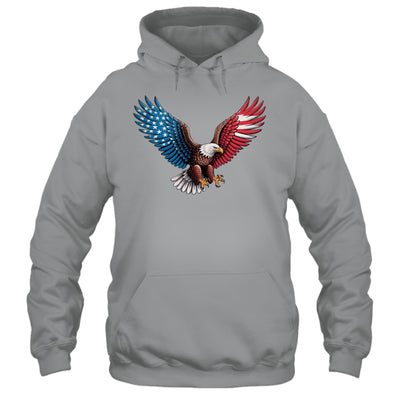American Flag Bald Eagle Patriotic Eagle 4th Of July USA Shirt & Hoodie | siriusteestore