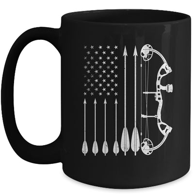 American Flag Bowhunting Bow Archery For Deer Hunter Hunting Mug | siriusteestore