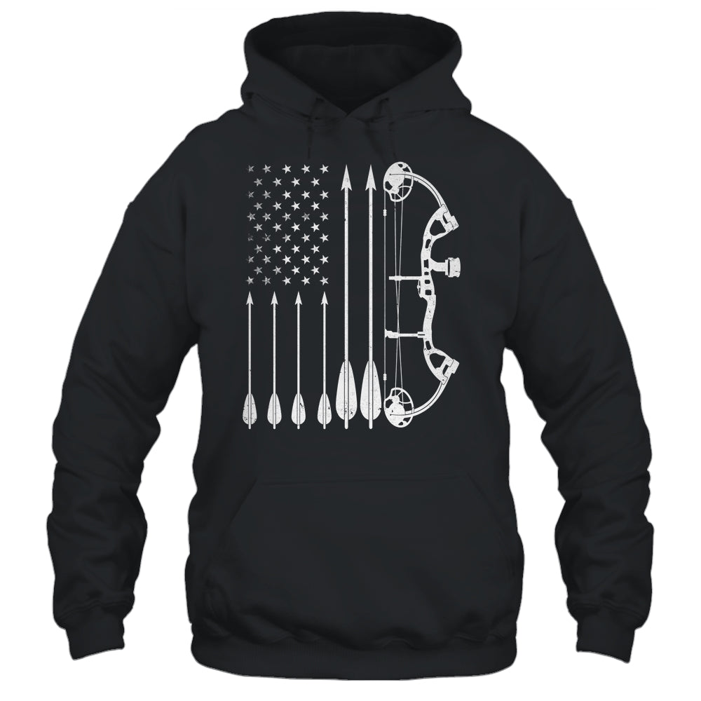 American Flag Bowhunting Bow Archery For Deer Hunter Hunting Shirt & Hoodie | siriusteestore