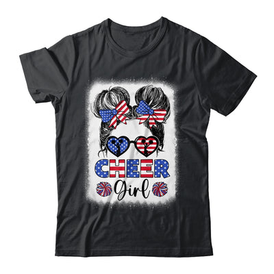 American Flag Cheer Girl 4th July USA Patriotic Cheerleader Shirt & Tank Top | siriusteestore