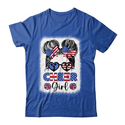 American Flag Cheer Girl 4th July USA Patriotic Cheerleader Shirt & Tank Top | siriusteestore