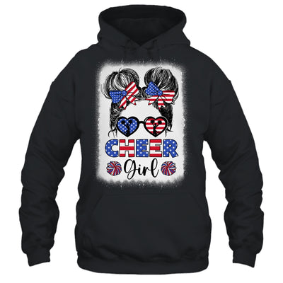 American Flag Cheer Girl 4th July USA Patriotic Cheerleader Shirt & Tank Top | siriusteestore