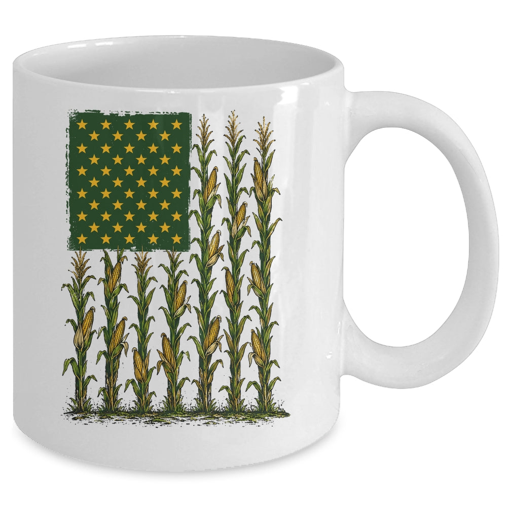 American Flag Corn Field Farmer Patriotic Men Women Workers Mug | siriusteestore