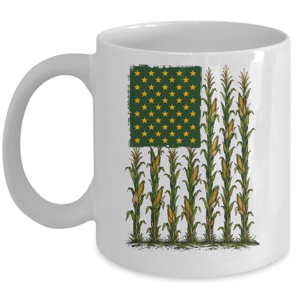 American Flag Corn Field Farmer Patriotic Men Women Workers Mug | siriusteestore