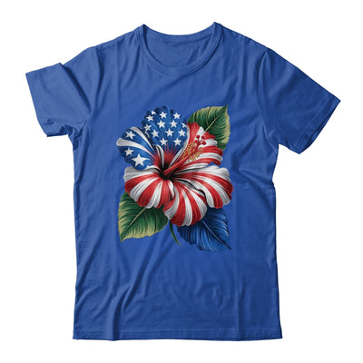 American Flag Hibiscus Flower Patriotic Floral 4th Of July Shirt & Tank Top | siriusteestore