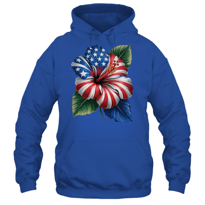 American Flag Hibiscus Flower Patriotic Floral 4th Of July Shirt & Tank Top | siriusteestore