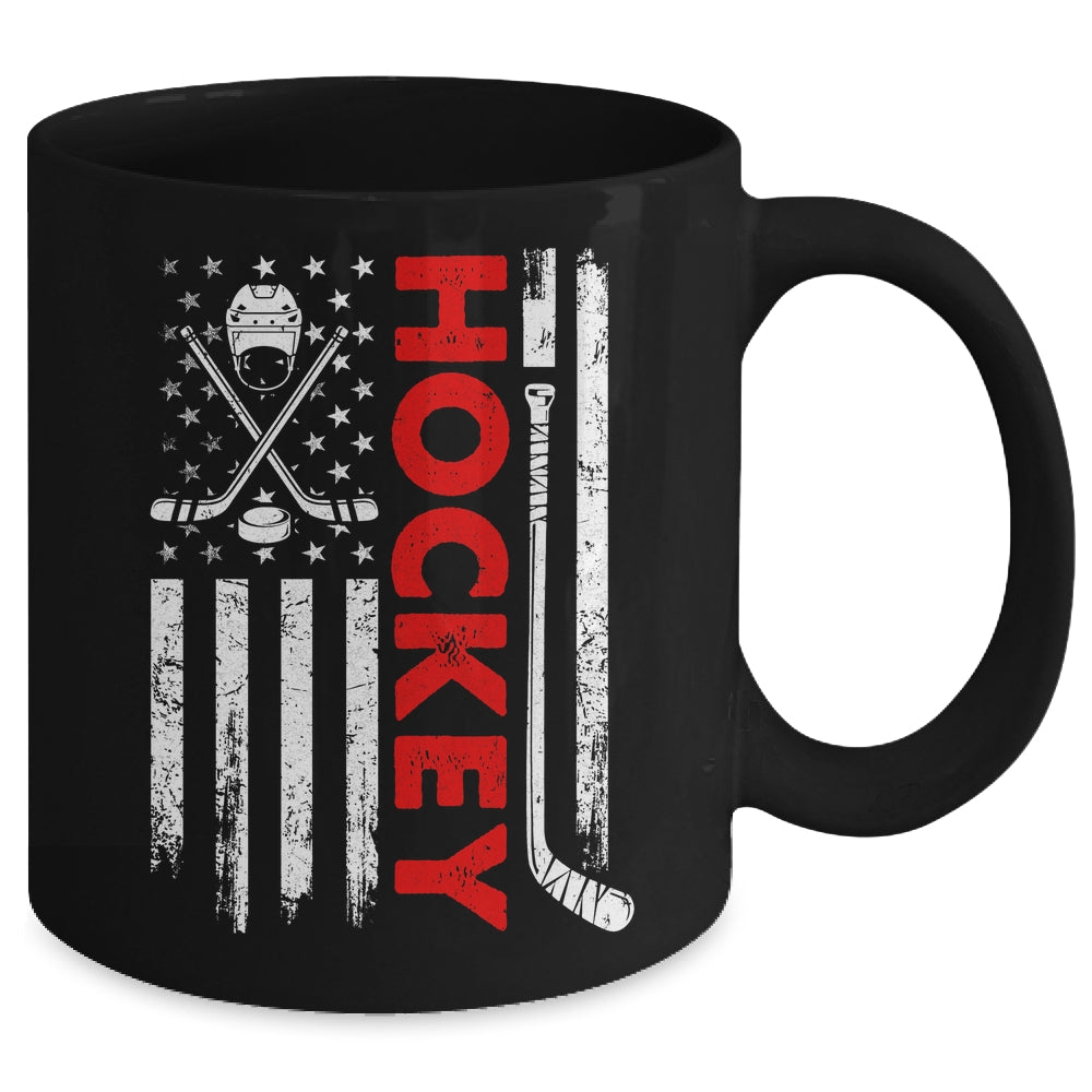 American Flag Hockey USA Patriotic Flag Mug | siriusteestore