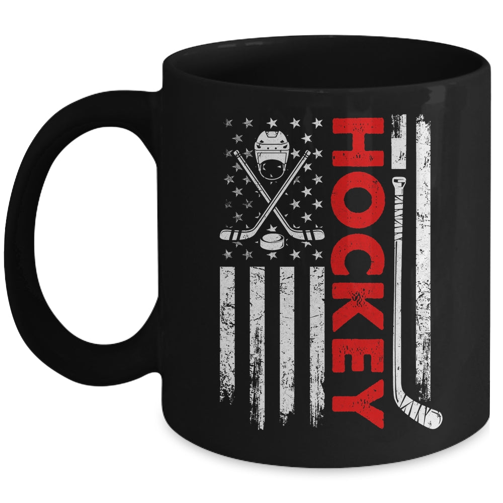 American Flag Hockey USA Patriotic Flag Mug | siriusteestore