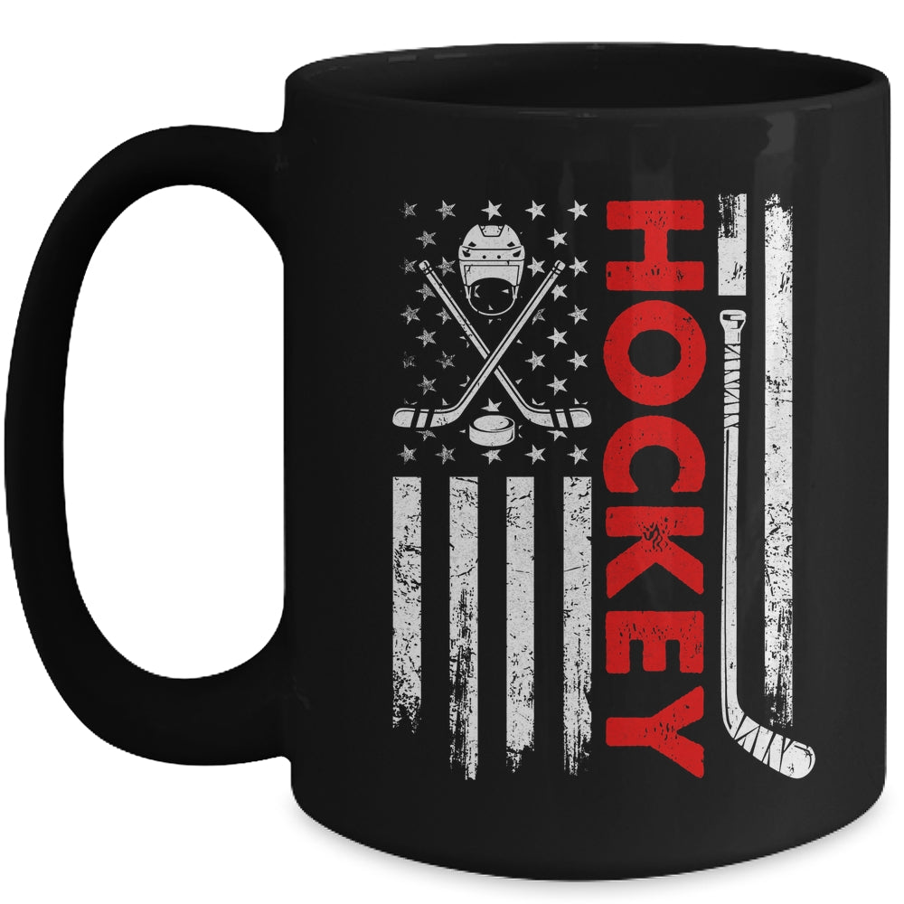American Flag Hockey USA Patriotic Flag Mug | siriusteestore