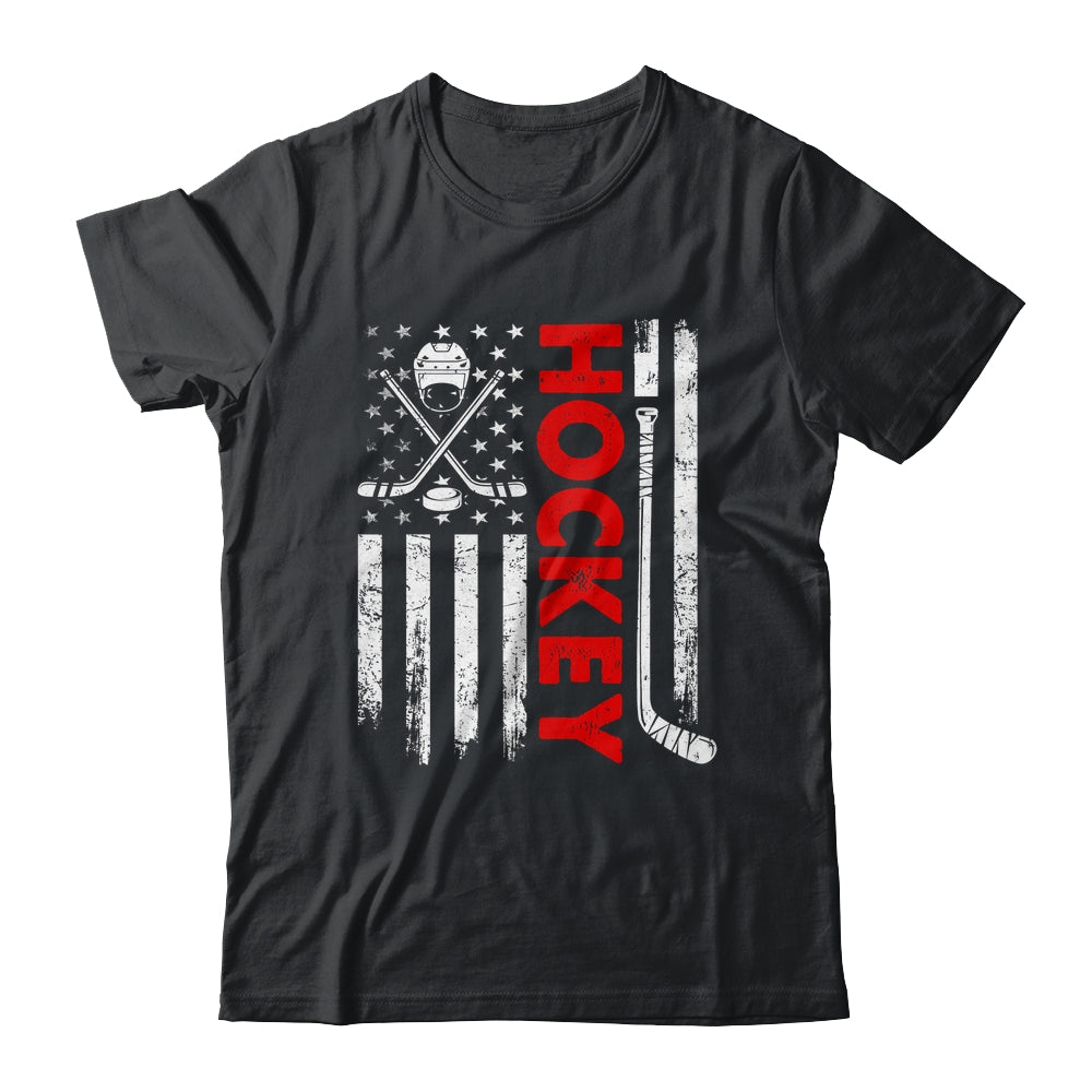 American Flag Hockey USA Patriotic Flag Shirt & Hoodie | siriusteestore