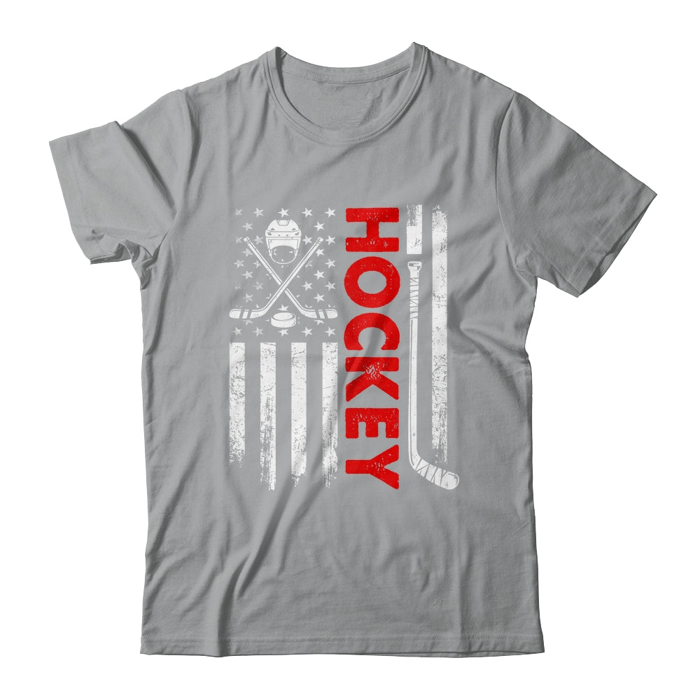 American Flag Hockey USA Patriotic Flag Shirt & Hoodie | siriusteestore