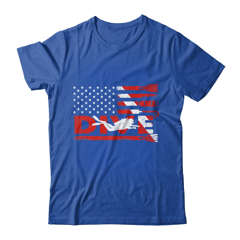 American Flag Scuba Diving For Men Women Scuba Diving Shirt & Hoodie | siriusteestore