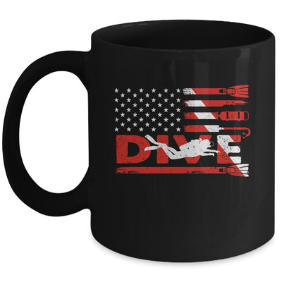 American Flag Scuba Diving For Men Women Scuba Diving Mug | siriusteestore