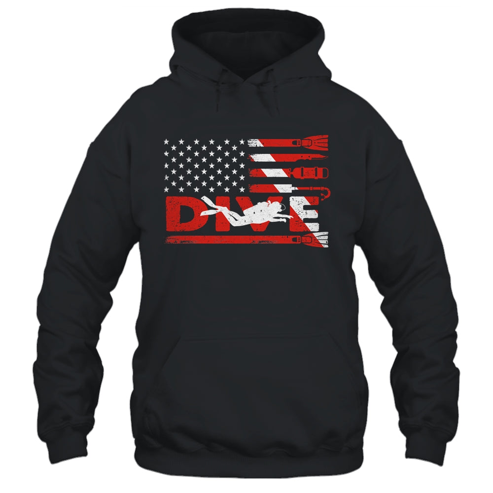 American Flag Scuba Diving For Men Women Scuba Diving Shirt & Hoodie | siriusteestore