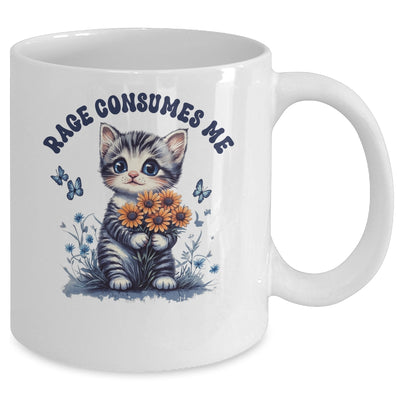 Anger Angry Emotion Funny Rage Consumes Me Cat Kitten Flower Mug | siriusteestore