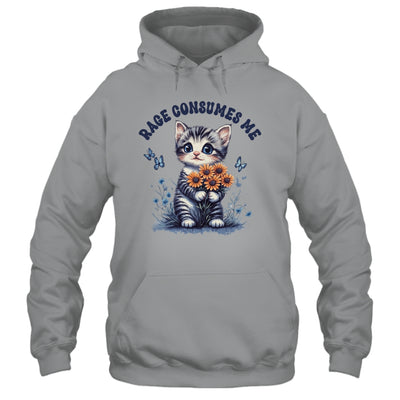 Anger Angry Emotion Funny Rage Consumes Me Cat Kitten Flower Shirt & Tank Top | siriusteestore