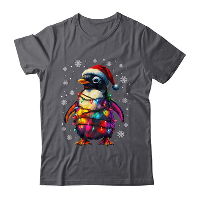 Animal Design Penguin Christmas Light Penguin Satan Hat Shirt & Sweatshirt | siriusteestore