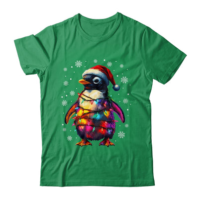 Animal Design Penguin Christmas Light Penguin Satan Hat Shirt & Sweatshirt | siriusteestore