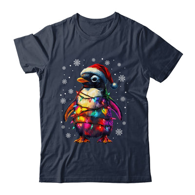Animal Design Penguin Christmas Light Penguin Satan Hat Shirt & Sweatshirt | siriusteestore