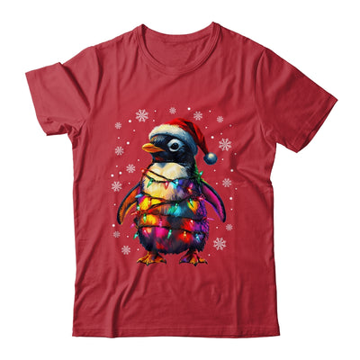 Animal Design Penguin Christmas Light Penguin Satan Hat Shirt & Sweatshirt | siriusteestore