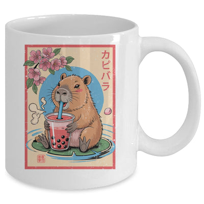 Anime Capybara Graphic Tees Kawaii Japanese Vintage Capybara Mug | siriusteestore