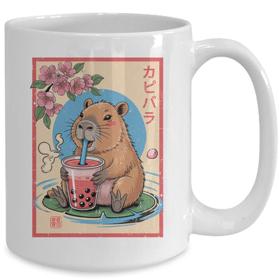 Anime Capybara Graphic Tees Kawaii Japanese Vintage Capybara Mug | siriusteestore
